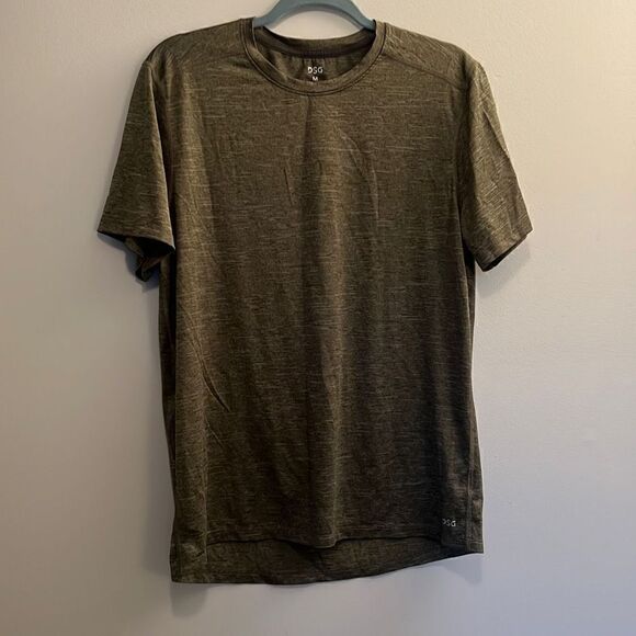 DSG Men's Green Heather Short Sleeve Crew Neck Stretch Training Tech Tee - Picture 1 of 6
